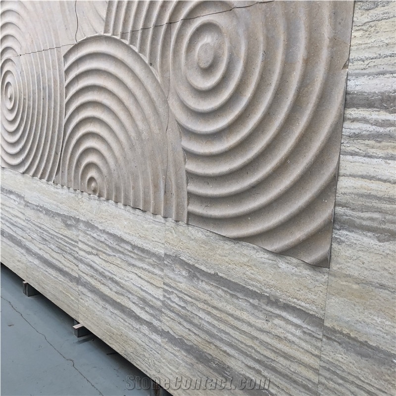 Natural Stone Silver Travertine  Floor Tile
