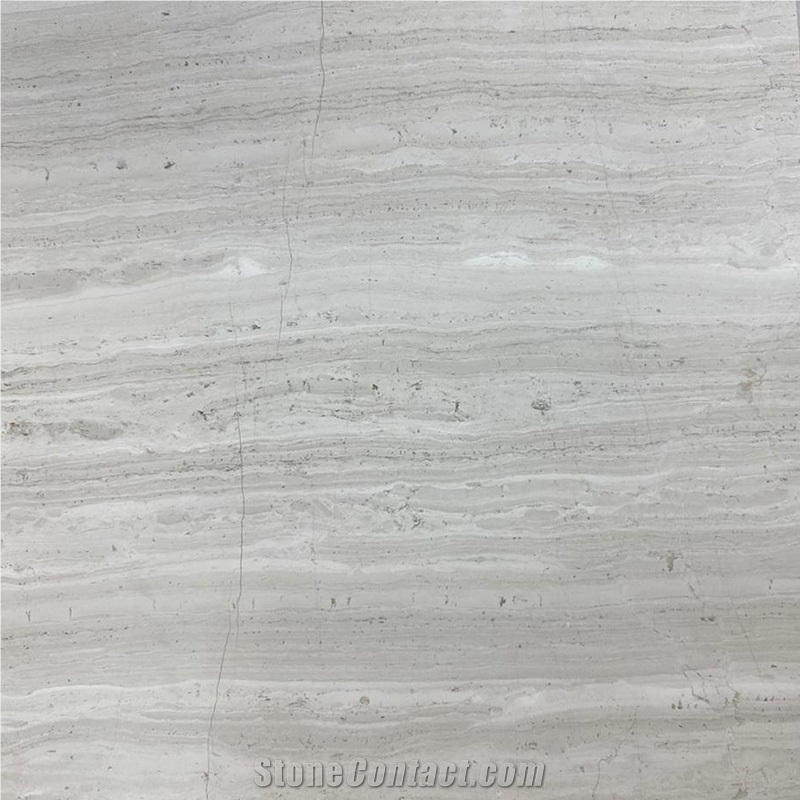 Perlino Bianco White Petrifide Wood Marble Slab