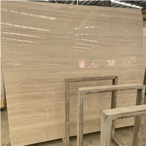 Serpeggiante France Moca Cream Wood Marble Slab