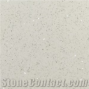 Artificial Quartz Slab Sparkle White Stone