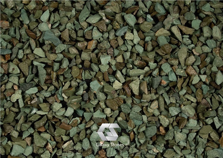 Marble Chips In Different Colors, Crushed Stone