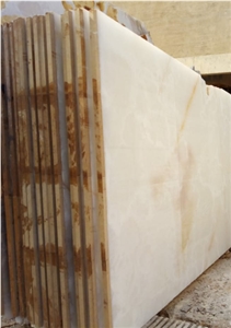 Premium Quality Pure White Onyx Slab