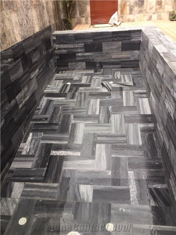 Black Veins Marble Tile Polished Finishing Tiles