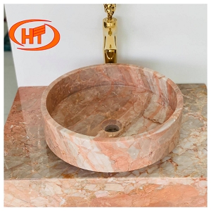 Pink Marble Basin Bowl Shampoo Sink
