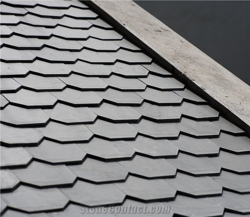 Roof Tile Black Slate Stone