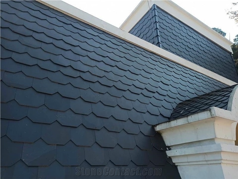 Roof Tile Black Slate Stone