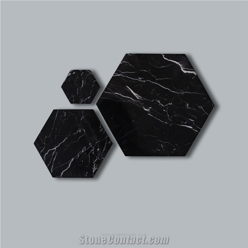Calacatta Black Marble, Mexico Nero Marquina Marble Slabs