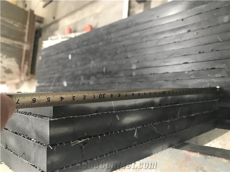 Leather Finish China Black Marquina Marble Tiles Slab Price