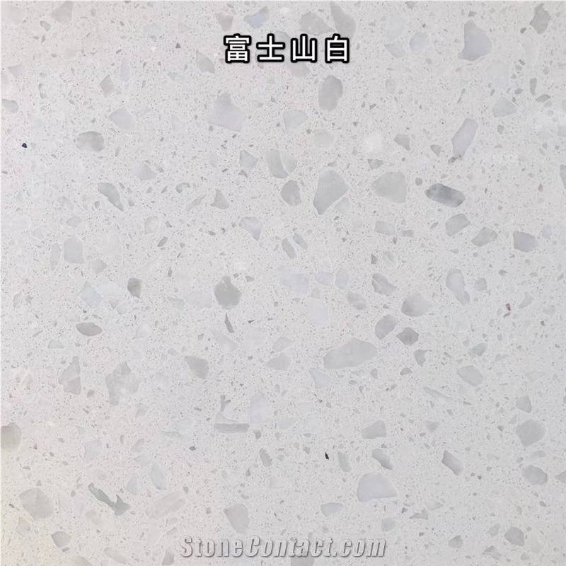 Mount Fuji White Polished Cement Terrazzo Tiles And Slabs
