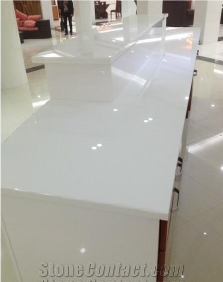 Super White Artificial Stone Table Top