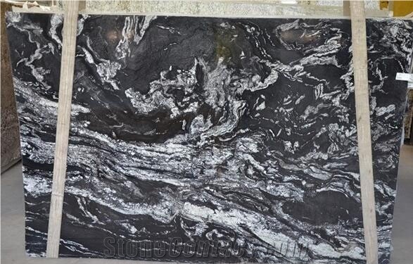 Atacama Black Granite Slabs, Brazil Black Granite
