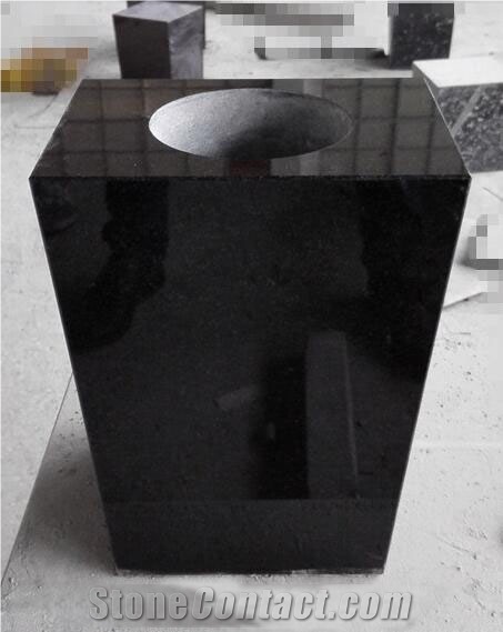 Black Granite Monumental Vase,American Style Vase