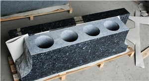 Blue Pearl Granite Memorial Bench Tombstone & Monument