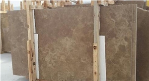 Dark Noce Travertine Crosscut Slabs Turkey Brown Travertine