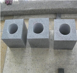 G633 Granite Square Vases For Monuments