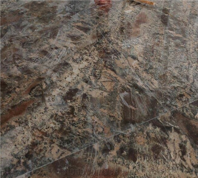 Granite Red Waves Brazil Granite Slabs For Kitchen & Floor