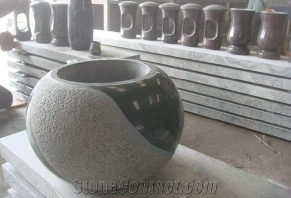 Grey  Granite Vase,Mounment Accessories