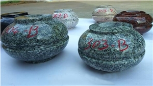 Kuppam Green Granite Vase, Verde Green Granite Vase India