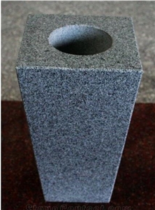Light Grey Polished G633 Square Monumental Vase