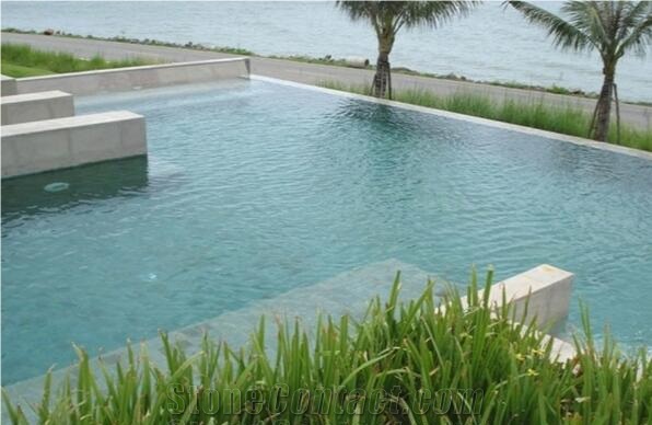 Natural Green Swimming Pool Tiles Green Sukabumi Stone