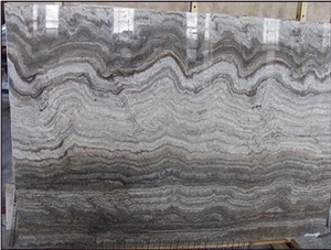 Persian Silver Travertine Slabs, Iran Grey Travertine