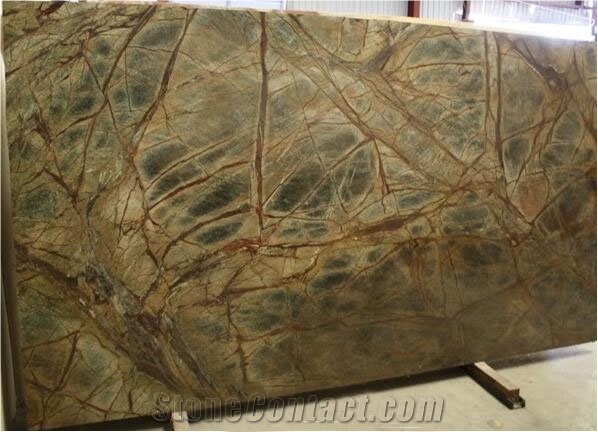 Rain Forest Green Marble Slabs, Green Indian Marble Slabs