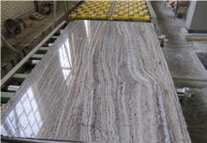 Silver Travertine Slabs & Tiles, Iran Grey Travertine