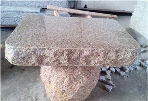 Table Base With Granite Top, Yellow Granite Tables