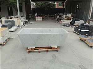 Custom Designed Marble Bathtub Carrara Oval Hotel Bath Tubs