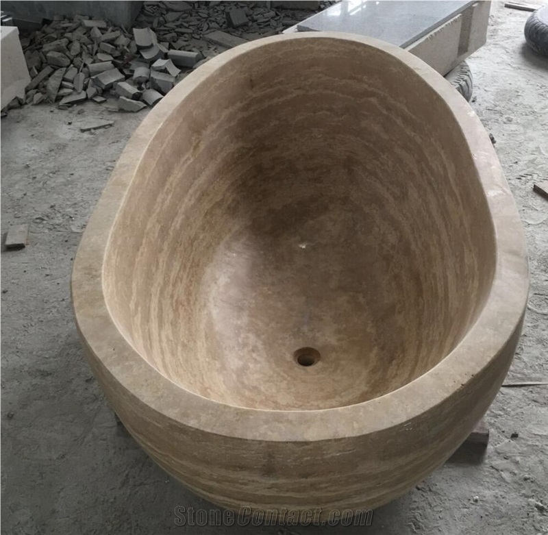 Granite Bath Tubs Freestanding Shanxi Black Oval Bathtub