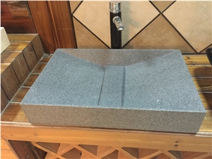 Granite Bathroom Vessel Sink G654 Padang Black Wash Basin