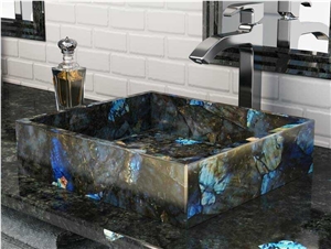 Granite Farm Sink Integrated Lemurian Bathroom Wash Basin