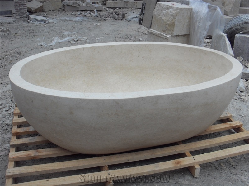 Interior Design Marble Bath Tubs Egyptian Cream Oval Bathtub