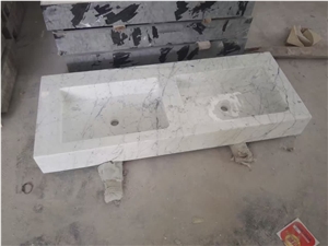 Marble Bathroom Wash Basin Double Sinks Statuarion Farm Sink