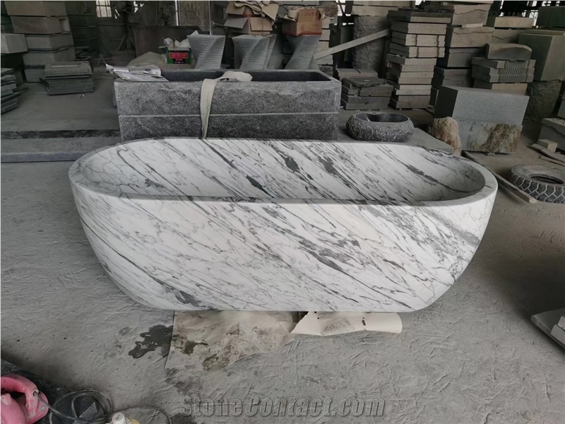 Marble Classic Oval Bathtub Palissandro Pedestal Bath Tubs