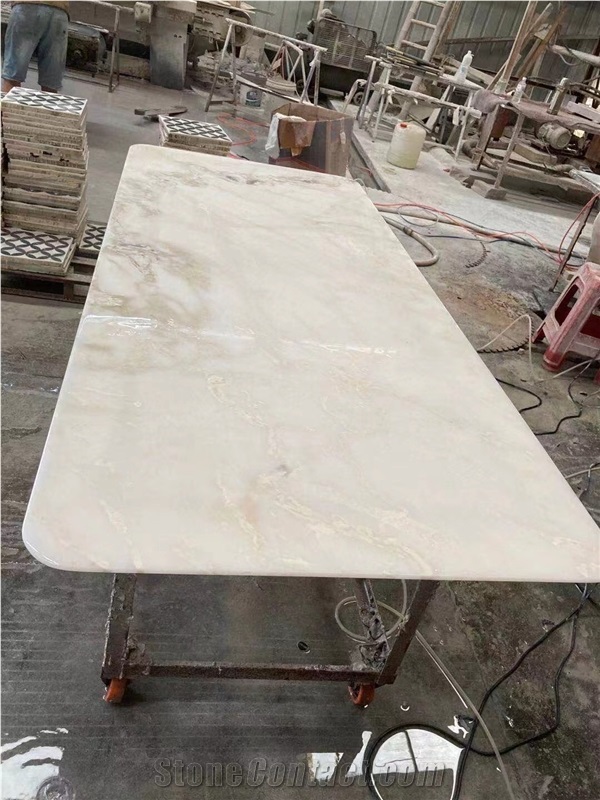 Marble Restaurant Table Desk Arabescato Home Dining Top 