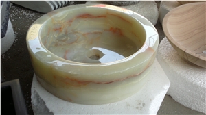 Onyx Stone Round Bathroom Sink Green Onyx Farm Wash Basin