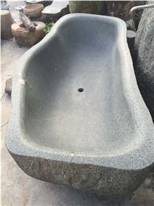 River Stone Bathtub Classic Natural Basalt Oval Bath Tubs