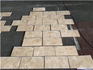 Travertine Kitchen Floor Tile Crossing Cut Romano Wall Tile