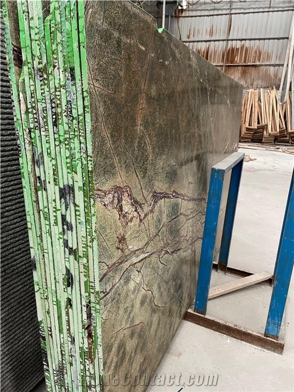 Verde Marble Floor Slab Rainforetst Green Dolomite Tile