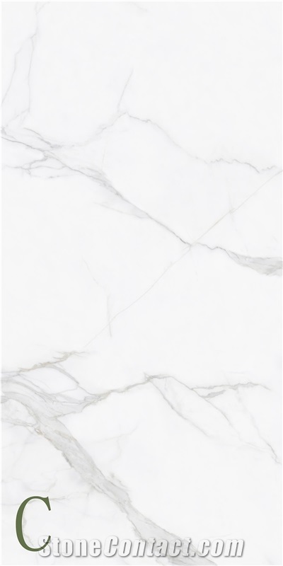 Carrara Snow White Sintered Stone Slab