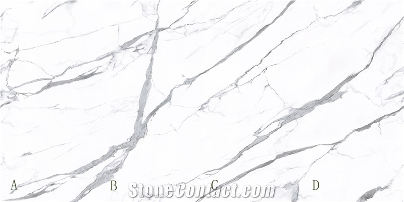 European Snow White Sintered Stone Slab