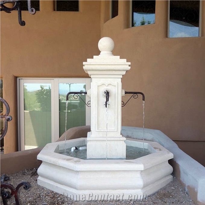 Antique Limestone Fountain Simple Design