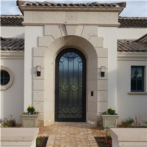 Beige Limestone Main Entrance Surround