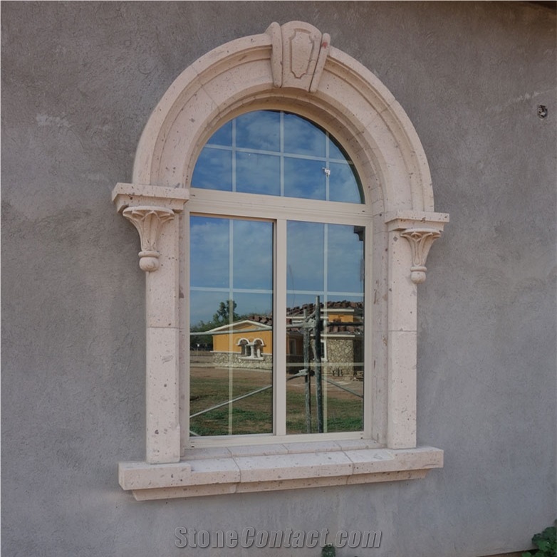 Beige Limestone Window Surround