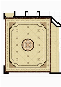 Cream Marble Waterjet Medallion Flooring Tiles
