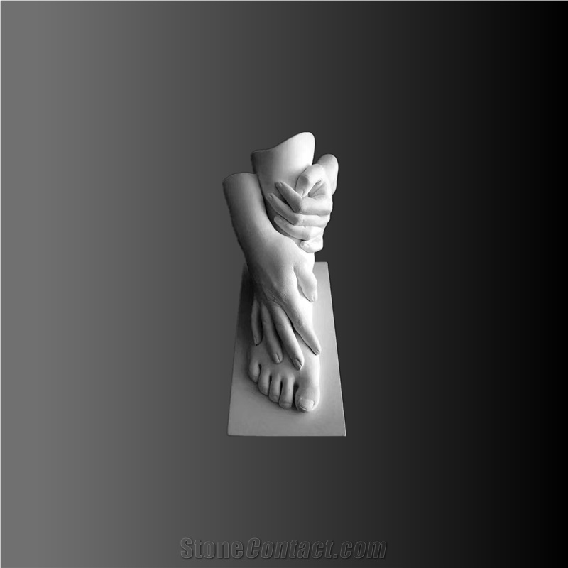 Feet And Hands White Marble Sculpture