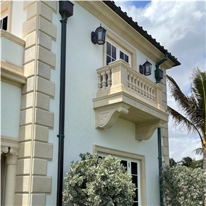 Limestone Balcony Balustardes And Handrail Stone