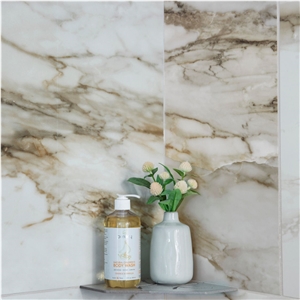 Luxury White Calacatta Gold Marble Slab