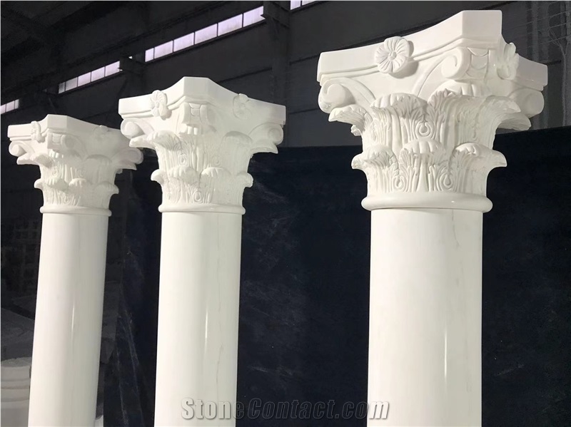 Royal White Marble Corinthian Columns